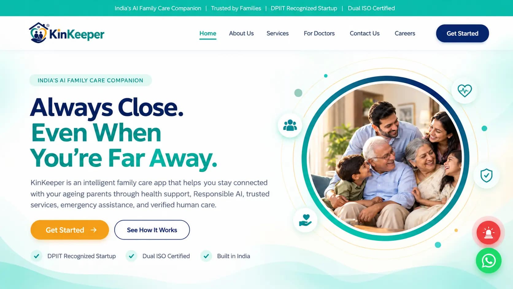 Kinkeeper Elder Care Platform project preview