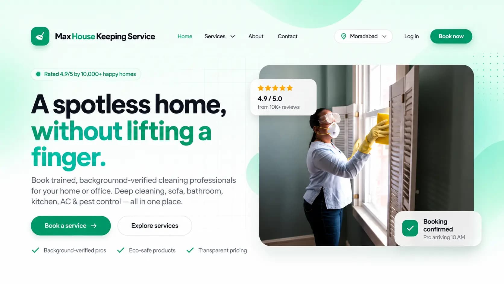Max Housekeeping Service project preview